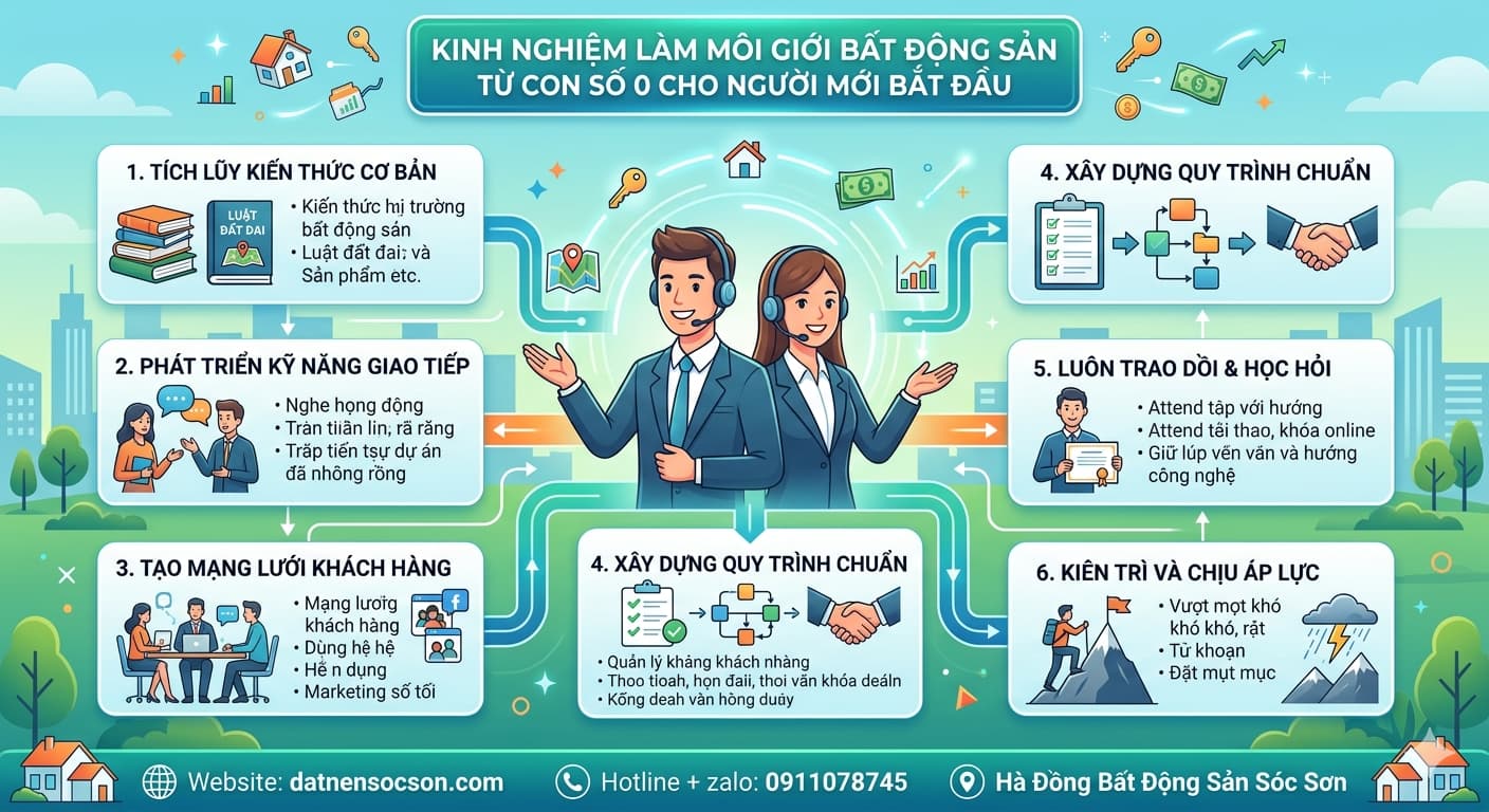 Kinh nghiệm làm môi giới bất động sản từ con số 0 cho người mới bắt đầu