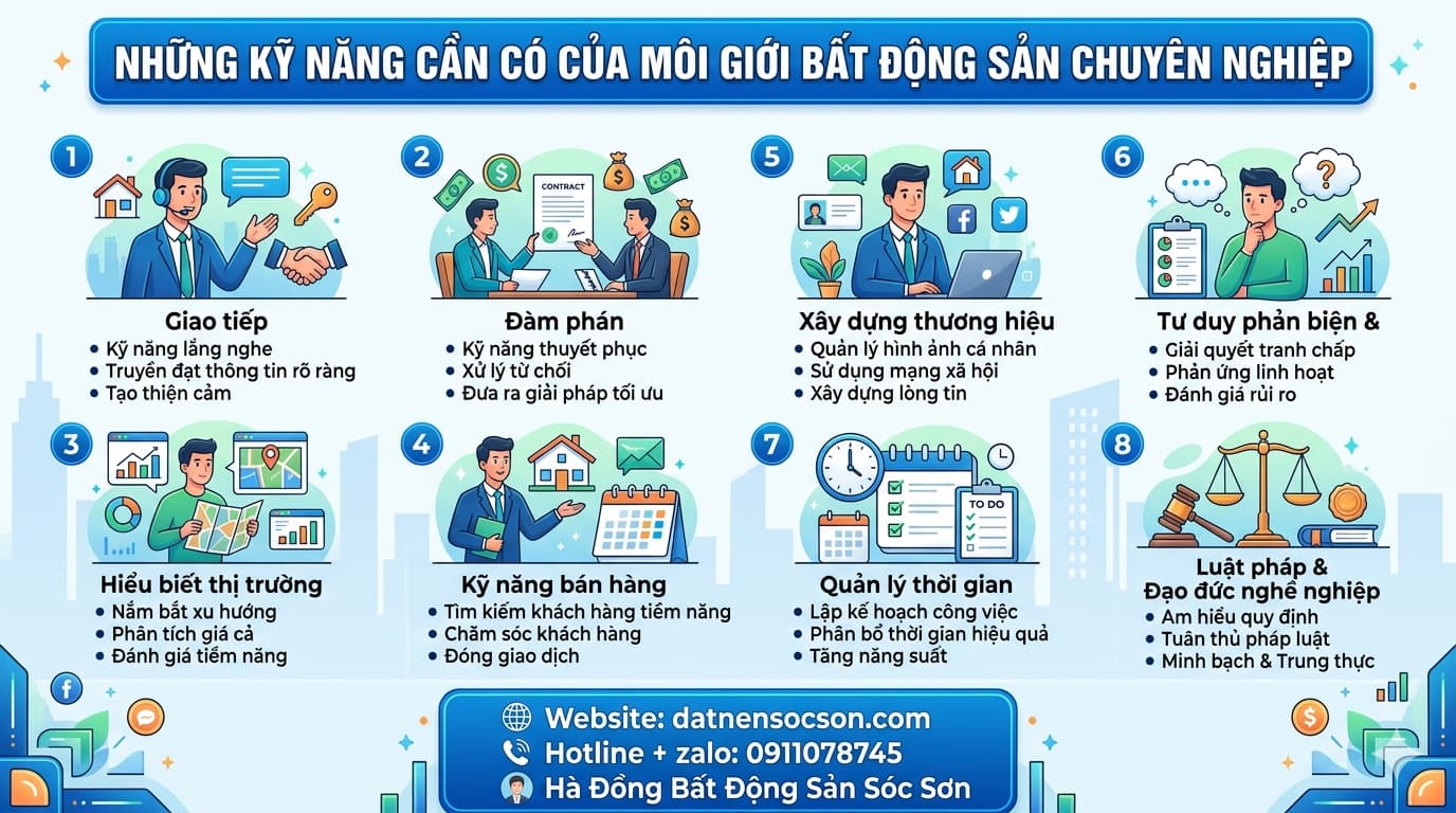 Những kỹ năng cần có của môi giới bất động sản chuyên nghiệp