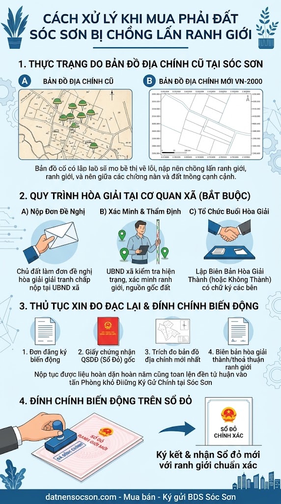 Cách Xử Lý Khi Mua Phải Đất Sóc Sơn Bị Chồng Lấn Ranh Giới