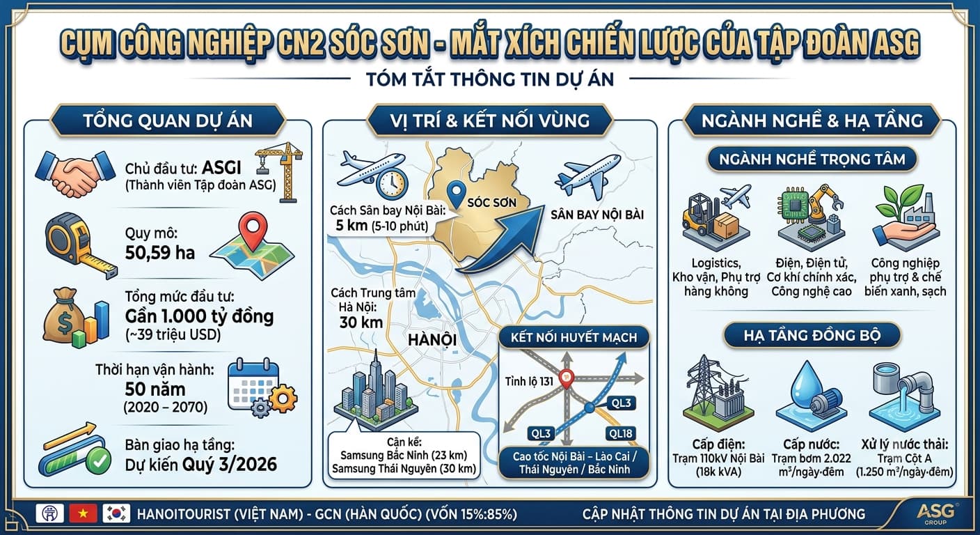 dự án cụm công nghiệp CN2 sóc sơn